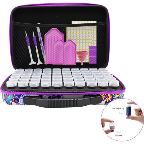 Diamond Painting Storage Case,60 Slots Diamond Art Kits - Picture 2 of 7